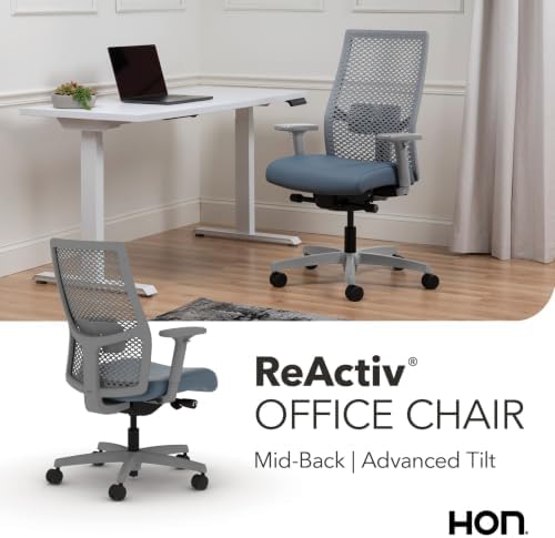 HON Ignition 2.0 ReActiv Ergonomic Office Chair, Lumbar Support, Nimbus