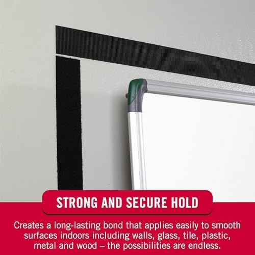 VELCRO Brand Sticky Back Hook and Loop Fasteners, Black, 5 Ft Tape Roll