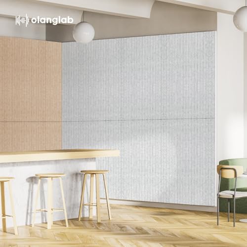 Olanglab Acoustic Wall Panels, 10 Pack, 48" x 24", Silver Gray