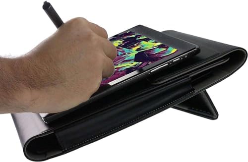 Leather Graphics Tablet Folio Case - Compatible with NEWYES LCD Writing Tablet Digital Ewriter 8 .5 inch
