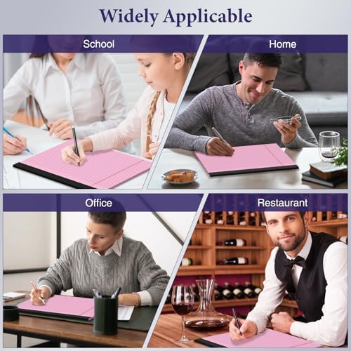 2 Pcs Note Pads 11" x 9.5" Legal Pads College Ruled Notepad Micro Perforated Writing Pads Pink Lined Paper 80GSM College Ruled Paper Pad of Paper 30 Sheets Notebook for School, To-Do Lists, Office