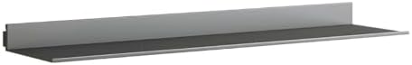 Modern Metal Bookcase Wall Mounted Floating Bookshelf Aluminum Alloy Storage Shelf, Display L-shaped Bookshelf Wall-mounted Rack (Without Lights) Partition Shelf Grey 23.6"L x 9.1"W x 2.9"H