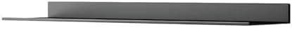 Metal Bookshelf Wall Mounted Contemporary Bookcase Office Aluminum Alloy Wallmounted Storage Shelf Living Room Bookshelf Metal Partition Single-layer Display Shelf Black 31.5"L x 8.3"W x 3.1"H