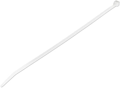 StarTech.com 10"(25cm) Cable Ties - 1/8"(4mm) wide, 2-5/8"(68mm) Bundle Diameter, 50lb(22kg) Tensile Strength, Nylon Self Locking Zip Ties w/Curved Tip - 94V-2/UL Listed, 100 Pack - White, TAA