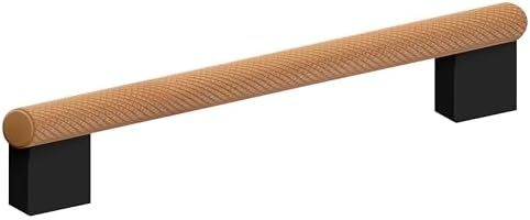 Design House Porter Cabinet Pull, 128mm, Satin Gold, Matte Black