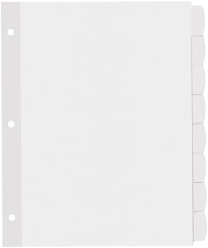 Avery Big Tab™ Printable Label Dividers, 8-Tab, White, 20 Sets