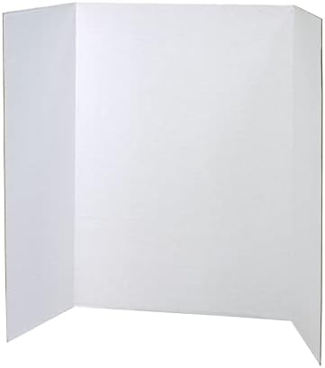 Pacon Presentation Boards, Single Wall, White, 48" x 36", 4 Count