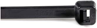 StarTech 10"(25cm) Cable Ties, 94V-2/UL Listed, Black, TAA (CBMZT10B)