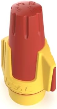 Ideal Electrical Twister Proflex (30-1047) Red/Yellow Wire Connector, Box of 50 — Smooth Twist-On Wire Nuts for 22 to 8 AWG with Comfort SureGrip and Flexible Skirt