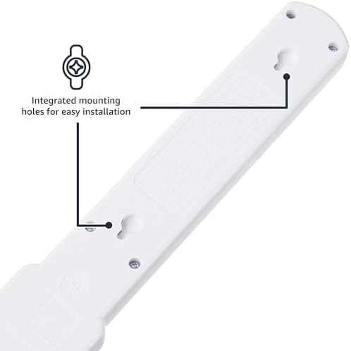 Amazon Basics 6-Outlet Surge Protector Power Strip with 200J Protection, Circuit Breaker, 2ft Extension Cord, White, 20-Pack