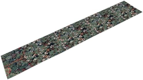 William Morris Tree of Life Table Runner Vintage Flowers Table Runner for Dining Table Decor 13 x 70 Inch