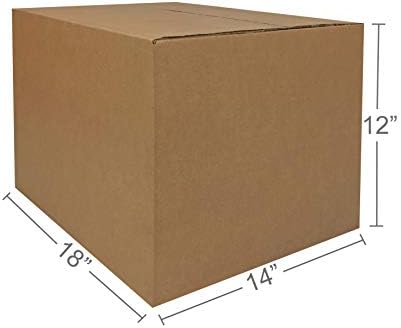 Amazon Basics Cardboard Moving Boxes, Medium 18" x 14" x 12", Brown, 20-Pack