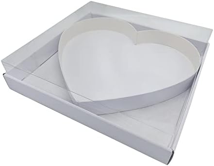12" Fillable Cardboard Letter Charcuterie Gift Cupcake Box With Cover Sweets Packaging (Heart)