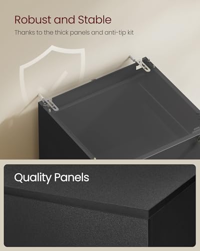 VASAGLE 4 Drawer File Cabinet with Locks, for A4, Letter Sized Documents