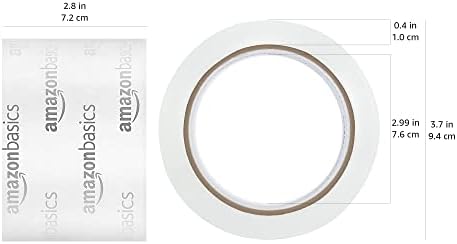 Amazon Basics 2.83 Inch Wide Packing Tape, Fits 3-Inch Dispensers, Crystal Clear, Low Odor, for Moving, Storage, Shipping and Sealing Boxes, 54.6 Yards, 12-Pack
