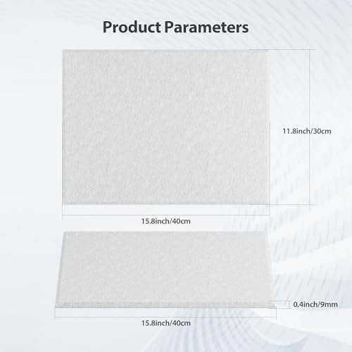 12Pack Rectangle Acoustic Panels Self Adhesive Sound Proof Foam(Snow White)