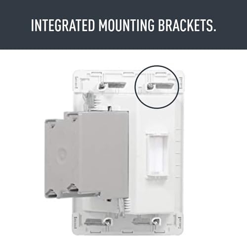 Legrand Pass & Seymour TV1WTVSSWCC2 1 Gang Recessed TV Box with Surge Protective and Low Voltage Kit, White (1 Count)