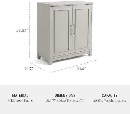 Martha Stewart Lily Pond 6-Piece Modular Media Center, Sharkey Gray
