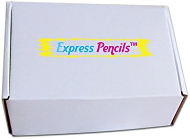 Express Pencils™ Personalized Custom Round Pencils - Glitz & Glitter Foil Theme -Printed w/your name/message/text or logo - Made in the USA - Personalization -Great gift idea- 12/Set (PINK PRISM)