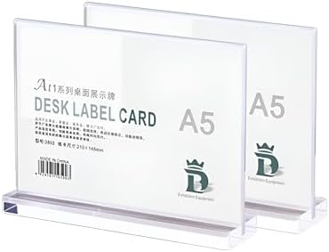 Acrylic Sign Holder(Transparent Horizontal A4 297×210mm/11.69×18.27 inches)