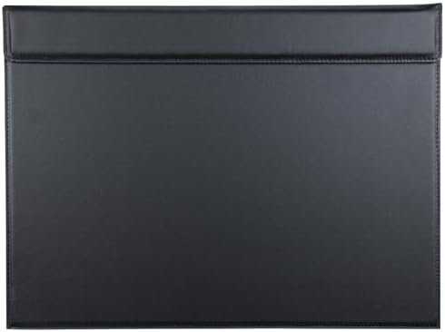 KINGFOM 18''x14'' Large Rectangle A3 Desk Writing & Drawing Desk Pad &Board Table Protector Mat with Paper Clip on Top Black