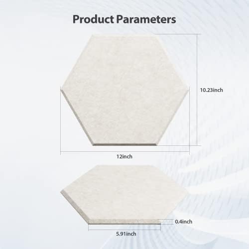 12 Pack Hexagon Acoustic Panels Self Adhesive Sound Proof Foam(Beige)