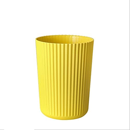 Trash can PP Plastic Small Trash Can Wastebasket Garbage Container Bin for Bathrooms Kitchens Home Offices Dorm Rooms Wastebasket (Color : Black Size : 15010555cm) (Yellow 210 * 145 * 60)