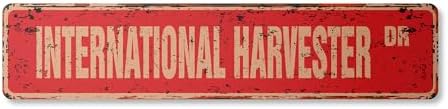 INTERNATIONAL HARVESTER Vintage Plastic Street Sign | Indoor/Outdoor | 24" Wide