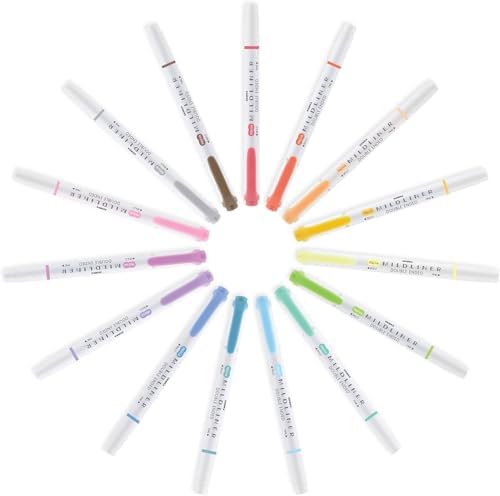 Zebra Pen MILDLINER No Bleed Highlighter, Yellow Color, Dual Tip, 12-Pack