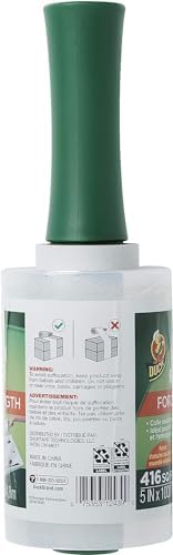 Duck Brand Stretch Wrap Roll, Clear, 5 inches by 1000 feet, 285849, Set of 2