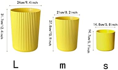 Trash can PP Plastic Small Trash Can Wastebasket Garbage Container Bin for Bathrooms Kitchens Home Offices Dorm Rooms Wastebasket (Color : Black Size : 15010555cm) (Yellow 150 * 105 * 55cm)