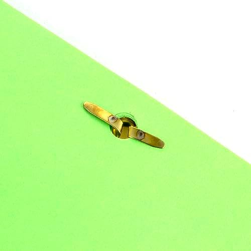 Officemate Round Head Brass Plated Fasteners, 0.5 Inch Shank, 100/Box (99802) (Pack of 2)