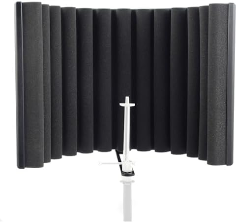 sE Electronics RF-X Reflexion Filter - Portable Microphone Isolation Shield for Recording Music, Podcasts & Voice-Overs - Four-Layer Acoustic Sound Shield for Home Recording Studio Equipment (Black)