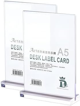 Acrylic Sign Holder (Transparent Vertical A5 148×210mm/ 5.83×8.27 inches)