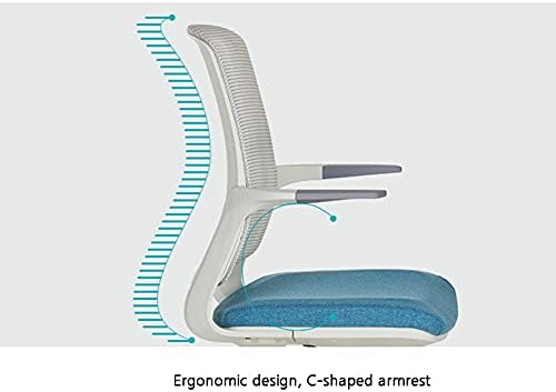 Comfy Chair Office Chair Desk Chair Ergonomic Computer Chair Swivel Chair Computer Chair for Study Room Bedroom Home Office Swivel Chairs (Color : Blue) (Blue2)