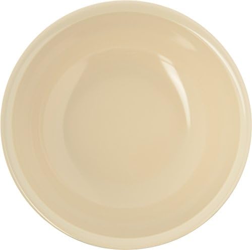 Carlisle FoodService Products Kingline Reusable Plastic Bowl Nappie Bowl for Home and Restaurant, Melamine, 14 Ounces, Tan, (Pack of 48)
