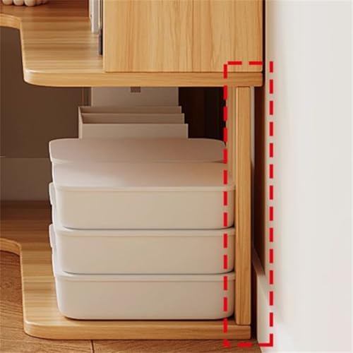 Vertical Wall Corner Shelf with Open Back 7-Shelf Wood Corner Bookshelf Floor Book Rack Multi-Layer Storage Shelf Against the Wall Bookcase Light Walnut 24" L x 24" W x 75" H