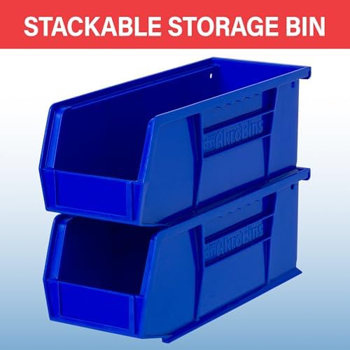 Akro-Mils 30224 AkroBins Plastic Storage Bins, 11"x 4"x 4", Clear, 12-Pack