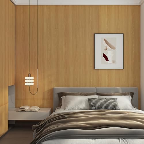 Extra Wide 48"x196" Natural Wood Contact Paper Yellow Brown Wood Vinyl