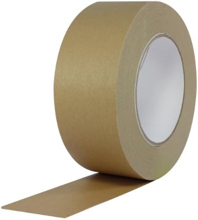 ProTapes Pro 183 Rubber Paper Carton Sealing Tape, 7.1 mils Thick, 55 yds Length x 3" Width, For Light-to-Medium Packaging, Light Brown (Pack of 1)