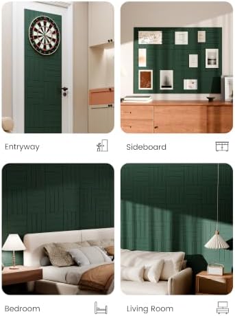 Bumusty 48" x 36" Large Cork Board Alternative, Pine Green