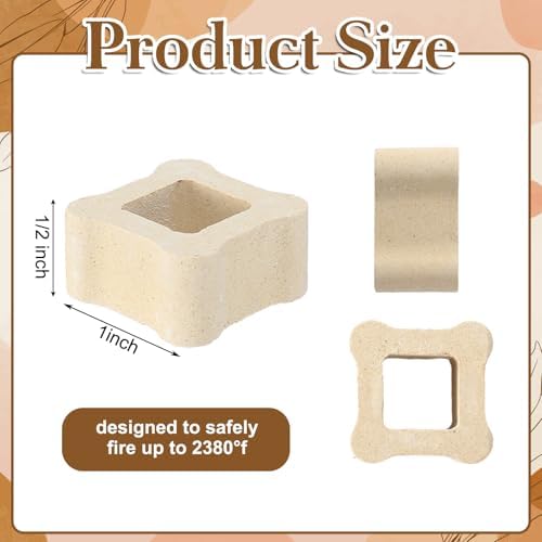 Nuanchu 4 Pack Kiln Post High Alumina Kiln Posts, 1/2 x 1"