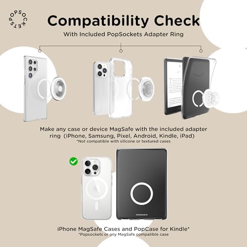 PopSockets Phone Grip for MagSafe, Magnetic Holder- Basic Rosso