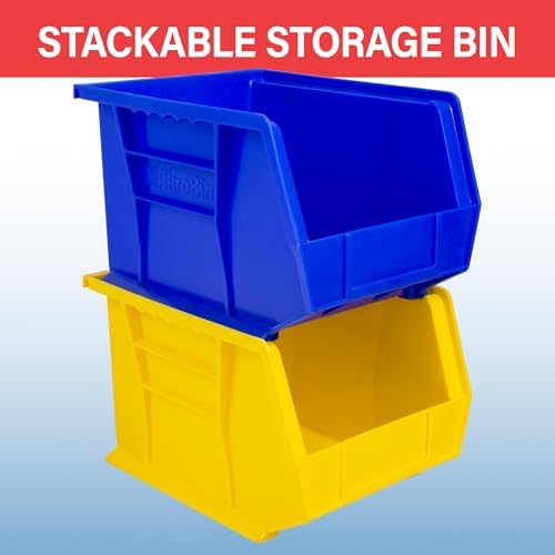 Akro-Mils 30239 AkroBins Plastic Storage Bins, 11"x8"x7", blue, 6-Pack