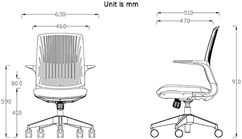 Comfy Chair Office Chair Desk Chair Ergonomic Computer Chair Swivel Chair Computer Chair for Study Room Bedroom Home Office Swivel Chairs (Color : Blue) (Blue2)