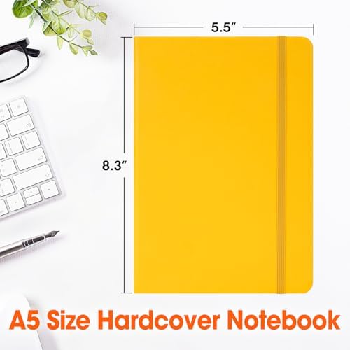 24 Pack Lined Journal Notebook for Work, 200 Pages, Medium 5.5" x 8.3", A5 College Ruled Notebook, 6 Colors, Hardcover Journaling Notebooks for Writing, Note Taking