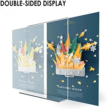 Relx Acrylic Sign Holder 8.5 x 11, Plastic Frame Flyer Holder, Double Frames Clear Acrylic Display Stand for Store, Restaurant (6 pack)