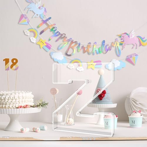 13.8" Acrylic Letter Charcuterie Tray,Fillable Alphabet Box (Letter Z)
