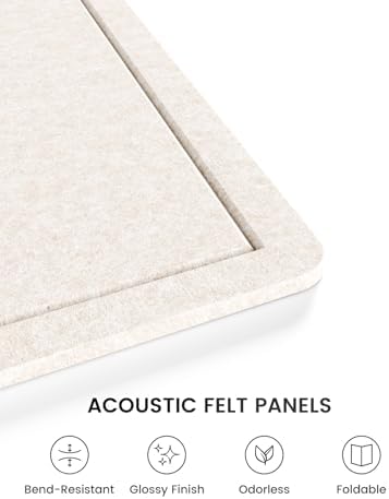 Fluxynara 59" x 35.4" Large Bulletin Board, Oatmeal
