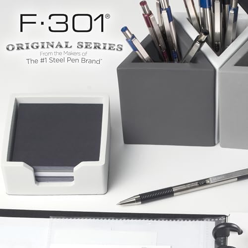 Zebra Pen STEEL F-301 Retractable Ballpoint Pen, Black Ink, 0.7mm, 6-Pack